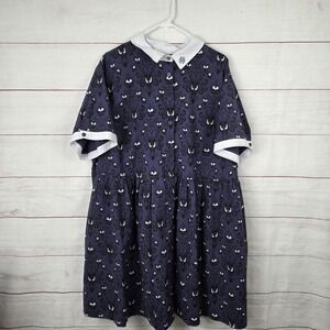Disney Dress Womens 2X Purple Haunted Mansion Shirt Collared Fit & Flare Pockets